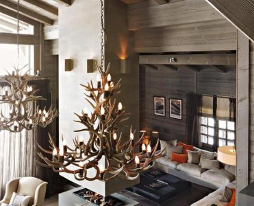 The Ski chalet France Kelly Hoppen living room projects using contemporary lighting
