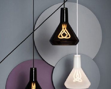 ontemporary lamp shades with twisted filaments . adamchristopherde...