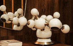 White Atomic table lamp by DelightFULL