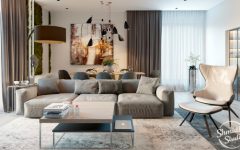Contemporary Designs Bring Light to Living Room in Minsk