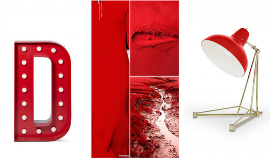 Spring Colour Trend_ Red Scarlet & Contemporary Lighting!